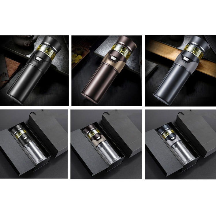 101-500ML Isolierbecher Teewasser-Trennung Teetasse, Stil:, Edelstahl Schwarz, Edelstahl Kaffee, Edelstahl Grau, Schwarz+Geschenkbox, Kaffee+Geschenkbox, Grau+Geschenkbox, Glas Schwarz+Geschenkbox, Glas Kaffee+Geschenkbox, Glas Grau+Geschenkbox...