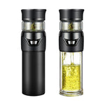 101-500ML Isolierbecher Teewasser-Trennung Teetasse, Stil:, Edelstahl Schwarz, Edelstahl Kaffee, Edelstahl Grau, Schwarz+Geschenkbox, Kaffee+Geschenkbox, Grau+Geschenkbox, Glas Schwarz+Geschenkbox, Glas Kaffee+Geschenkbox, Glas Grau+Geschenkbox...