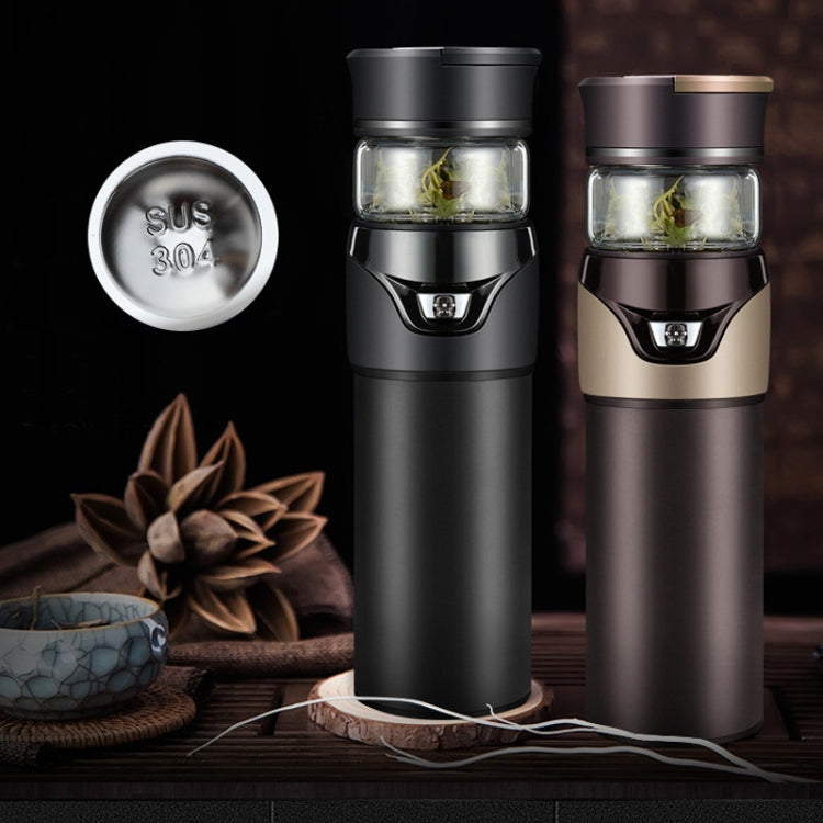 101-500ML Isolierbecher Teewasser-Trennung Teetasse, Stil:, Edelstahl Schwarz, Edelstahl Kaffee, Edelstahl Grau, Schwarz+Geschenkbox, Kaffee+Geschenkbox, Grau+Geschenkbox, Glas Schwarz+Geschenkbox, Glas Kaffee+Geschenkbox, Glas Grau+Geschenkbox...