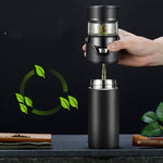 101-500ML Isolierbecher Teewasser-Trennung Teetasse, Stil:, Edelstahl Schwarz, Edelstahl Kaffee, Edelstahl Grau, Schwarz+Geschenkbox, Kaffee+Geschenkbox, Grau+Geschenkbox, Glas Schwarz+Geschenkbox, Glas Kaffee+Geschenkbox, Glas Grau+Geschenkbox...