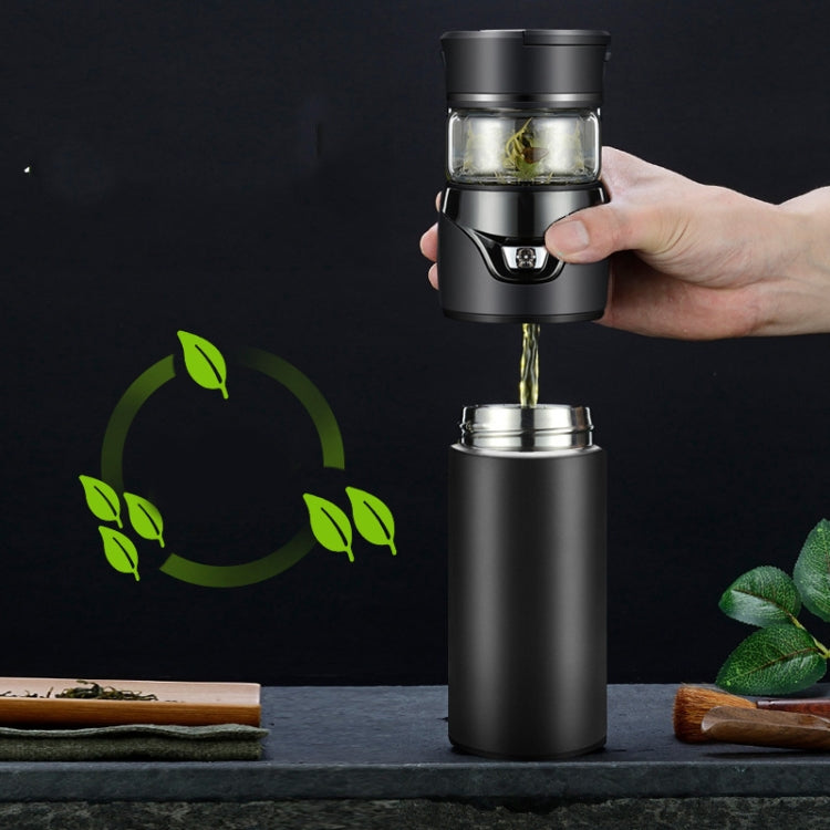 101-500ML Isolierbecher Teewasser-Trennung Teetasse, Stil:, Edelstahl Schwarz, Edelstahl Kaffee, Edelstahl Grau, Schwarz+Geschenkbox, Kaffee+Geschenkbox, Grau+Geschenkbox, Glas Schwarz+Geschenkbox, Glas Kaffee+Geschenkbox, Glas Grau+Geschenkbox...