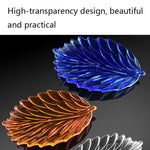 Ablageschale und Regal in Blattform aus Acryl, Stil: Schale (Transparent), Schale (Blau), Schale (Bernstein), Schale (Lila), Regal (Golden), Regal (Schwarz)