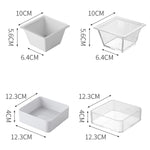 2 Stück Geometrischer Snackteller, Kleines Quartett (Weiß), Kleines Quartett (Transparent), Großes Quartett (Weiß), Großes Quartett (Transparent), Sechseckig (Transparent), Rechteckig (Transparent), Länglich (Transparent)