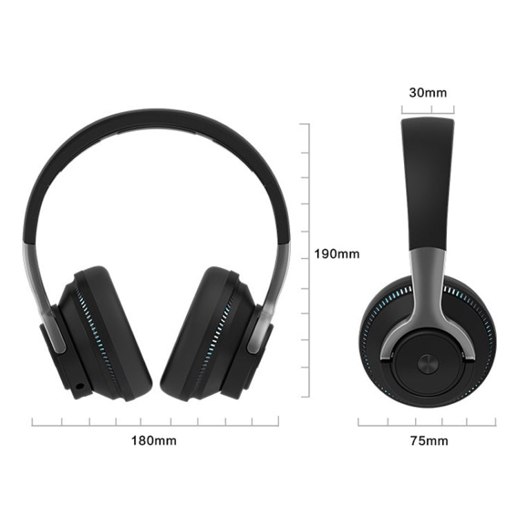 H2 Bunt Leuchtender Subwoofer Faltbares Einziehbares Karten-Kabelloses Bluetooth Headset, Schwarz, Blau, Weiß, Rot