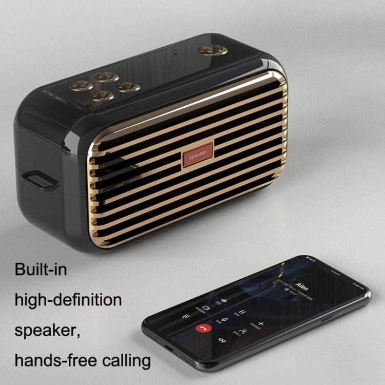 X7 Tragbarer Dual-Lautsprecher, kabellos, Bluetooth, Retro-Design, Outdoor, Weiß, Blau, Schwarz, Rot, Grün