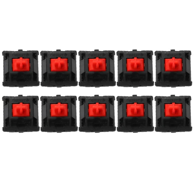 10 St. Cherry MX Schalter linearer Mute-Tastaturschalter, schwarzer Schalter, roter Schalter, brauner Schalter, blauer Schalter, weißer Schalter, grüner Schalter, silberner Schalter, Mute-Rot-Schalter, Mute-Schwarz-Schalter