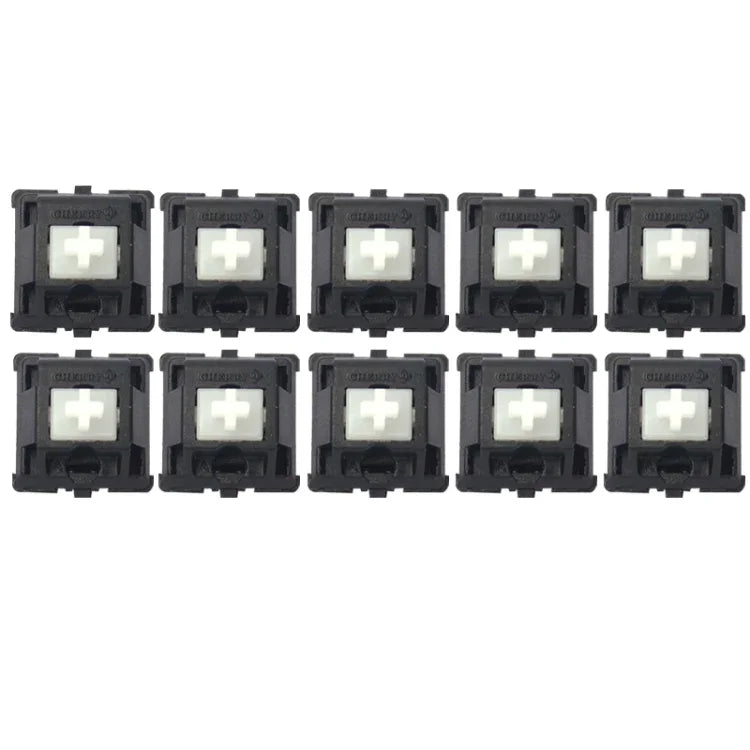 10 St. Cherry MX Schalter linearer Mute-Tastaturschalter, schwarzer Schalter, roter Schalter, brauner Schalter, blauer Schalter, weißer Schalter, grüner Schalter, silberner Schalter, Mute-Rot-Schalter, Mute-Schwarz-Schalter