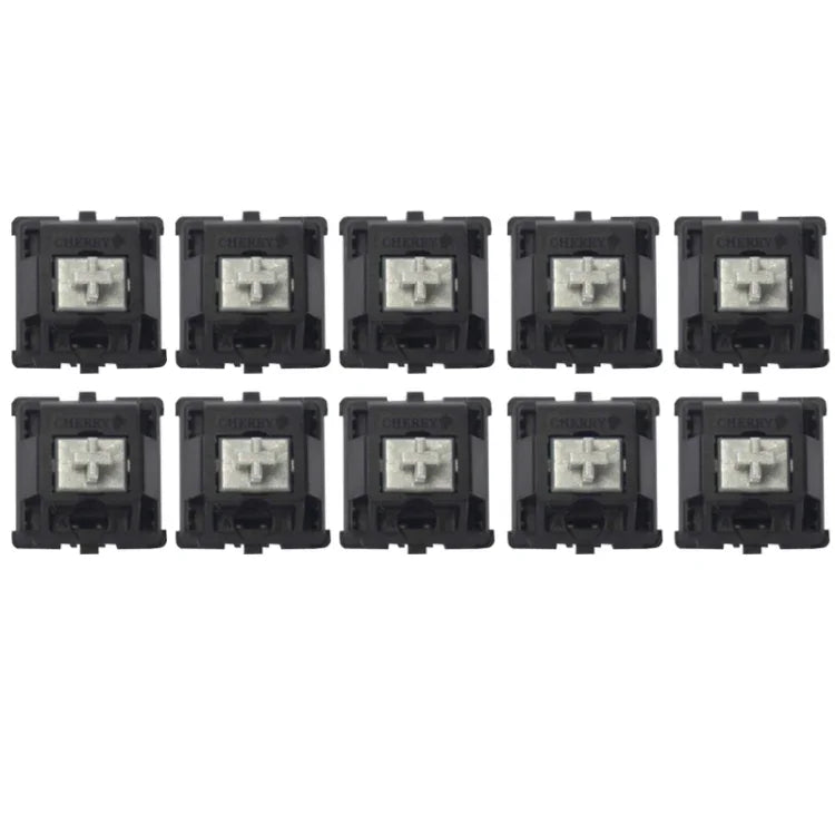 10 St. Cherry MX Schalter linearer Mute-Tastaturschalter, schwarzer Schalter, roter Schalter, brauner Schalter, blauer Schalter, weißer Schalter, grüner Schalter, silberner Schalter, Mute-Rot-Schalter, Mute-Schwarz-Schalter