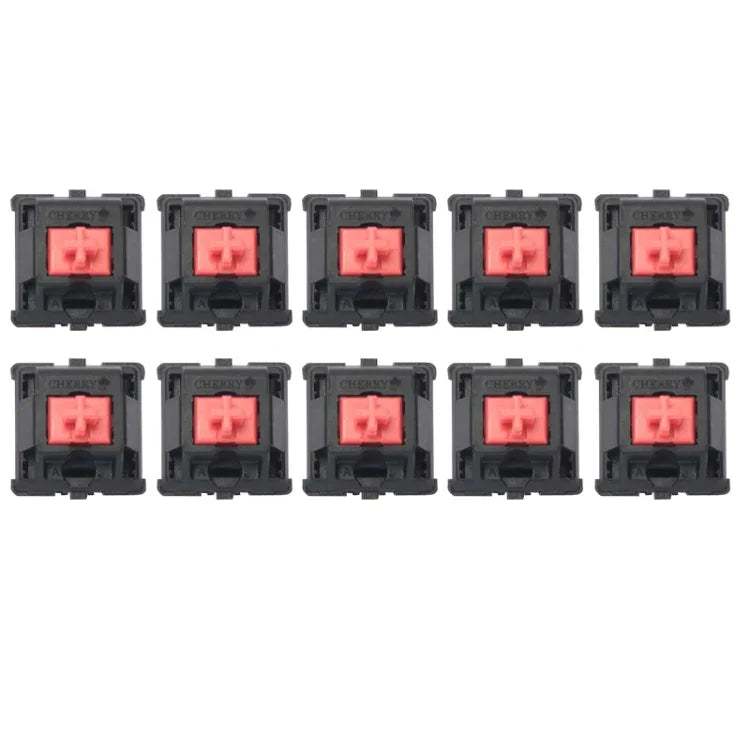 10 St. Cherry MX Schalter linearer Mute-Tastaturschalter, schwarzer Schalter, roter Schalter, brauner Schalter, blauer Schalter, weißer Schalter, grüner Schalter, silberner Schalter, Mute-Rot-Schalter, Mute-Schwarz-Schalter
