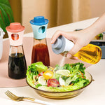 Großkalibrige Koch-Barbecue-Ölsprühflasche mit Druck, Pink, Blau, Weiß