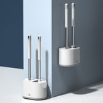 MT2 Silikon-Doppelbürstenkopf-Toilettenbürsten-Set, stehend, wandmontiert
