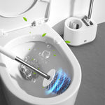 MT2 Silikon-Doppelbürstenkopf-Toilettenbürsten-Set, stehend, wandmontiert