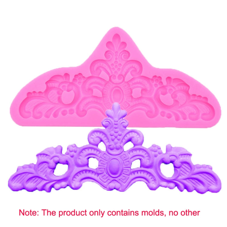 Silikonform für Retro-Fondant-Schokoladenkuchen mit Prägung, Grau, Pink