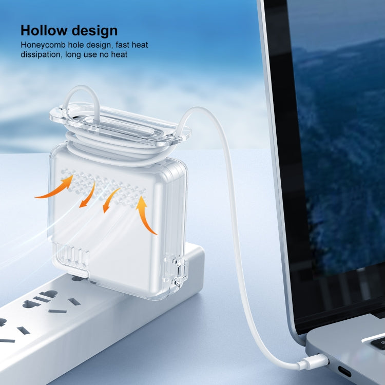 OATSBASF Transparente Silikon Stromschutz-Hülle für iPhone MacBook Pro Air, 20W, 30W / 29W, 60W / 61W, 85W / 87W / 96W