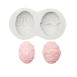 2 PCS Schokoladenbackform Silikonform, Spezifikation: Drei Kaninchen, Drei Kaninchen, Doppelei, Karottenkaninchen, Blumenstrauß-Kaninchen
