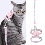 Katzenleine mit Hasenkopf-Design, reißfest, verstellbar, klein (für Katzen bis 3 kg), groß (für Katzen von 3-6 kg)