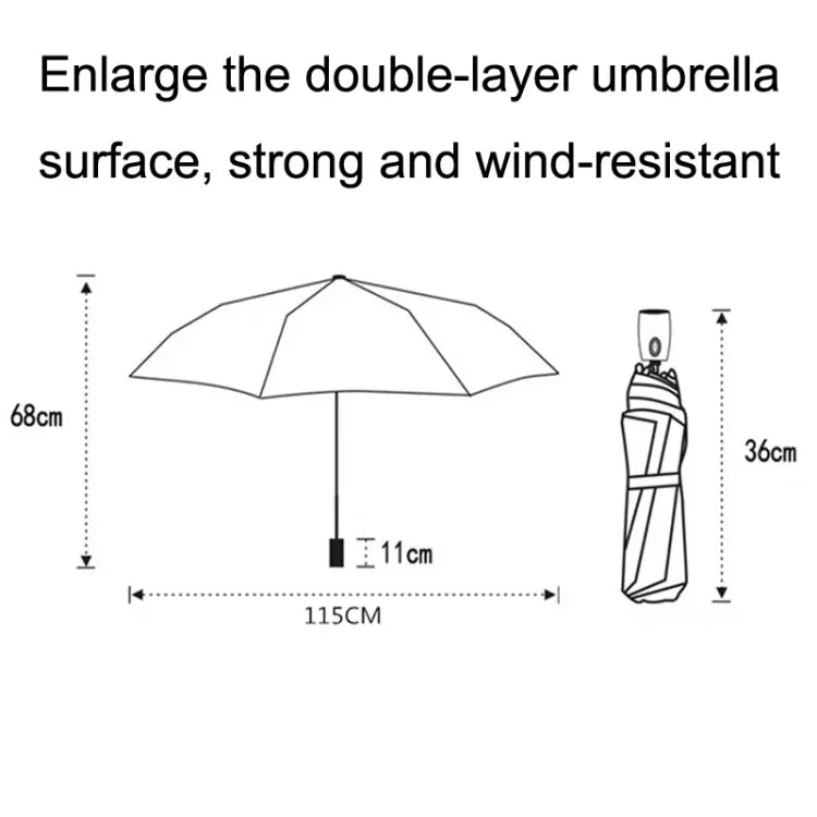 PARACHASE Zehn-Speichen-Doppelschicht Großer Winddichter Automatischer Geschäfts-Regenschirm, Grau, Schwarz, Marineblau, Khaki