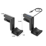 Multifunktionaler Kopfhörer-Clip-Halter, bohrfrei, T9, mit HUB, mit Type-C
