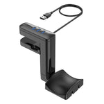 Multifunktionaler Kopfhörer-Clip-Halter, bohrfrei, T9, mit HUB, mit Type-C
