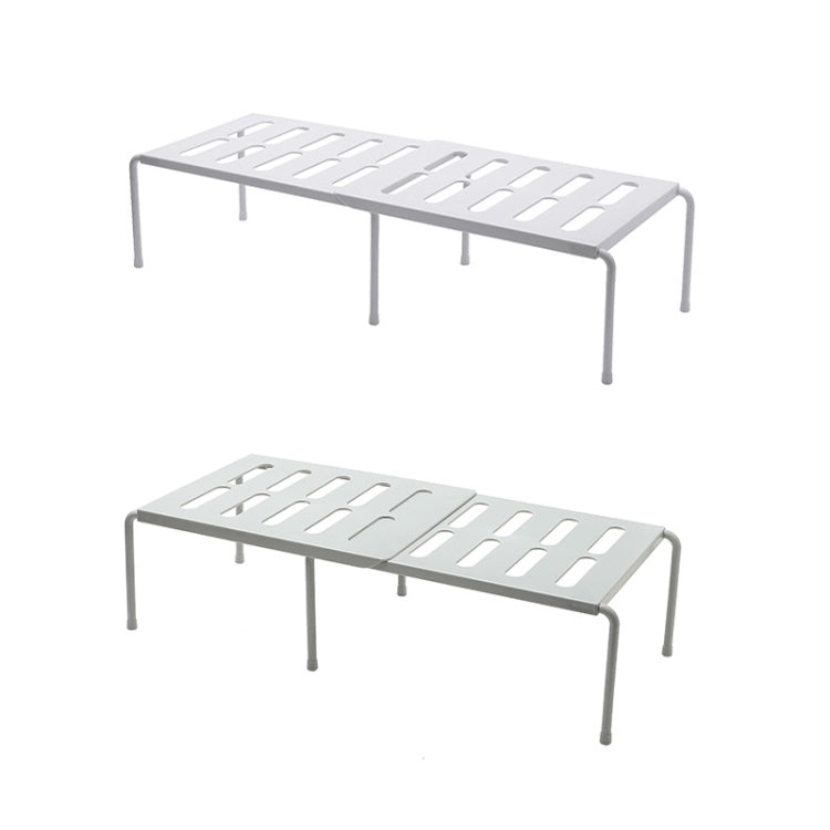 2460 Ausziehbares multifunktionales Küchenregal, Weiß, Grau