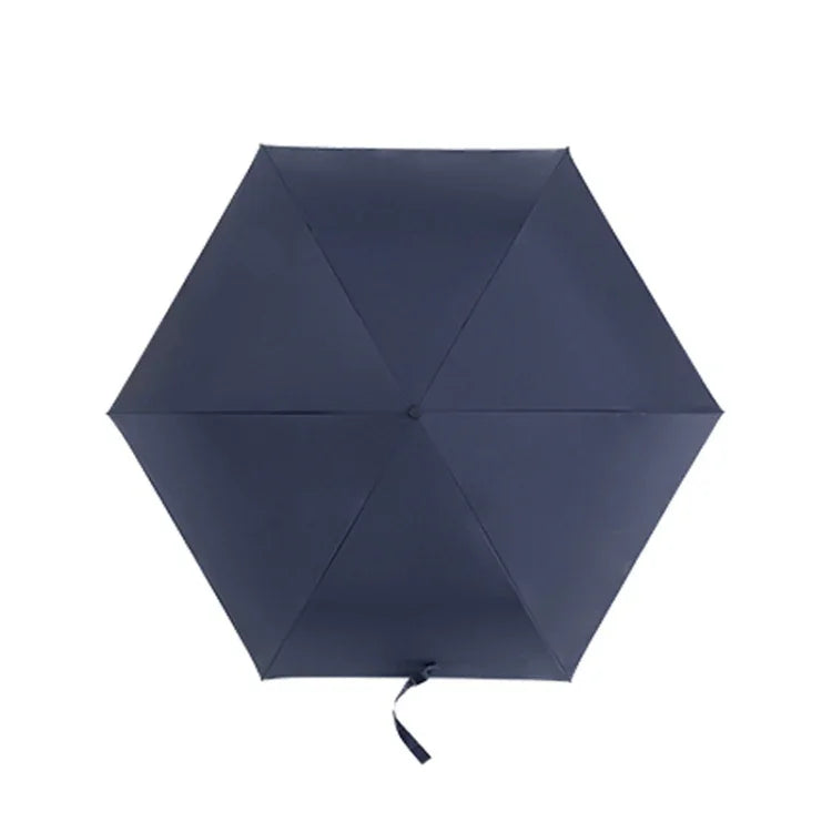 PARACHASE Carbonfaser Leichter Tragbarer Kleiner Geschickter Schwarzleim-Sonnenschirm mit UV-Schutz, Schwarz, Marineblau, Khaki