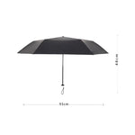 PARACHASE Carbonfaser Leichter Tragbarer Kleiner Geschickter Schwarzleim-Sonnenschirm mit UV-Schutz, Schwarz, Marineblau, Khaki