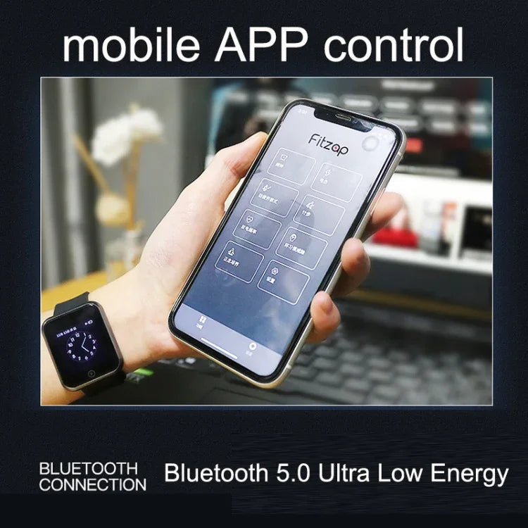 HZQW-101 Stumme Alarm-Schock-Smart-Funkuhr mit Bettruhekorrektur