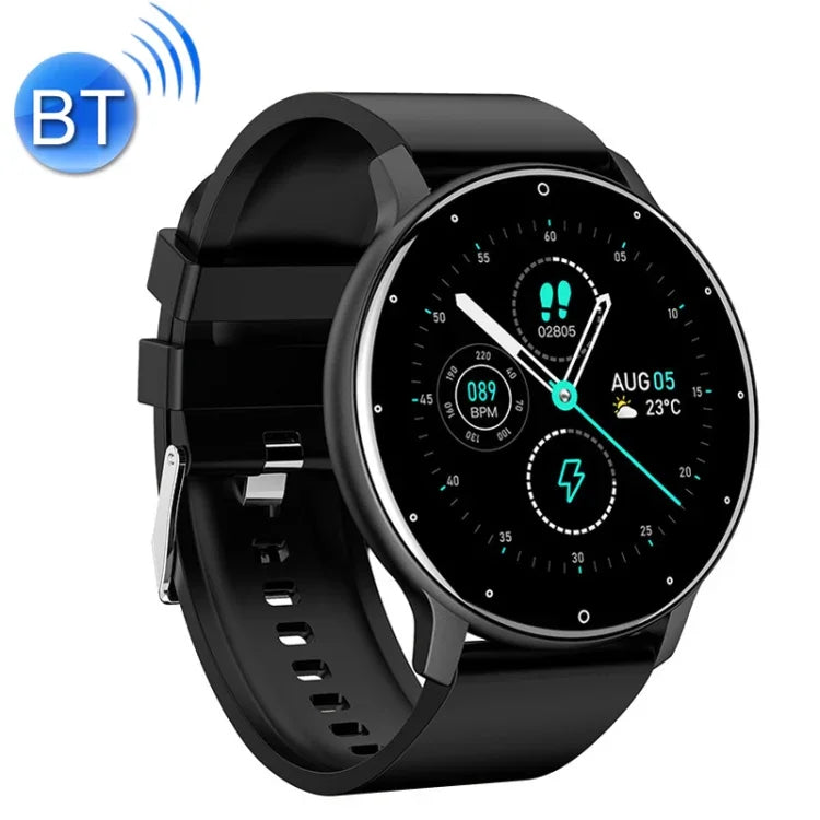 ZL02 Smart-Sportuhr mit Herzfrequenz-, Blutdruck- und Sauerstoffmessung, Schrittzähler, kabelloser Bluetooth-Funktion, Blau, Schwarz, Rosa, Gold