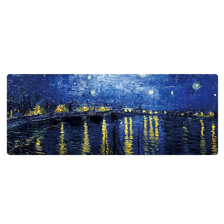 Am002 Großes Ölgemälde Schreibtisch Gummi Mauspad, 300x800x4mm Genähte Kanten, 400x900x1.5mm Ohne Genähte Kanten, 400x900x3mm Genähte Kanten, 400x900x2mm Genähte Kanten, 300x800x2mm Genähte Kanten