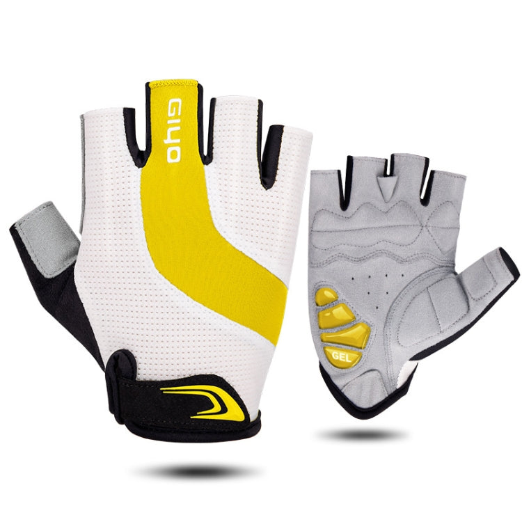 GIYO S-14 Fahrrad-Halbfingerhandschuhe, stoßdämpfende Gel-Handflächenpolsterung, S, M, L, XL, XXL