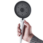 Heimischer Handheld-Silikon-Supercharged-Duschkopf, Stil: Weiß, Schwarz, Silber, Weiß + Weichschlauch + Space-Aluminium-Sitz, Schwarz + Weichschlauch + Space-Aluminium-Sitz, Silber + Weichschlauch + Space-Aluminium-Sitz