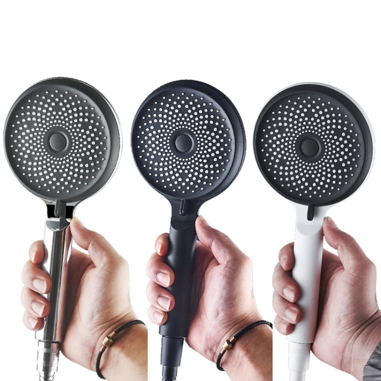 Heimischer Handheld-Silikon-Supercharged-Duschkopf, Stil: Weiß, Schwarz, Silber, Weiß + Weichschlauch + Space-Aluminium-Sitz, Schwarz + Weichschlauch + Space-Aluminium-Sitz, Silber + Weichschlauch + Space-Aluminium-Sitz