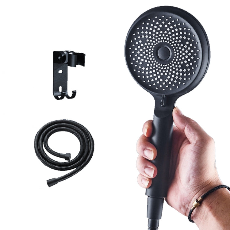Heimischer Handheld-Silikon-Supercharged-Duschkopf, Stil: Weiß, Schwarz, Silber, Weiß + Weichschlauch + Space-Aluminium-Sitz, Schwarz + Weichschlauch + Space-Aluminium-Sitz, Silber + Weichschlauch + Space-Aluminium-Sitz