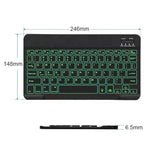 78 Tasten 10 Zoll RGB Bunte Hintergrundbeleuchtete Bluetooth-Tastatur für Mobiltelefon / Tablet, Schwarz, Weiß
