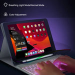 78 Tasten 10 Zoll RGB Bunte Hintergrundbeleuchtete Bluetooth-Tastatur für Mobiltelefon / Tablet, Schwarz, Weiß
