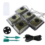 5 Set Pflanzensamen Startertabletts Kit, Anzuchtschale Starter mit Wachstumslicht, Schwarz, Grün