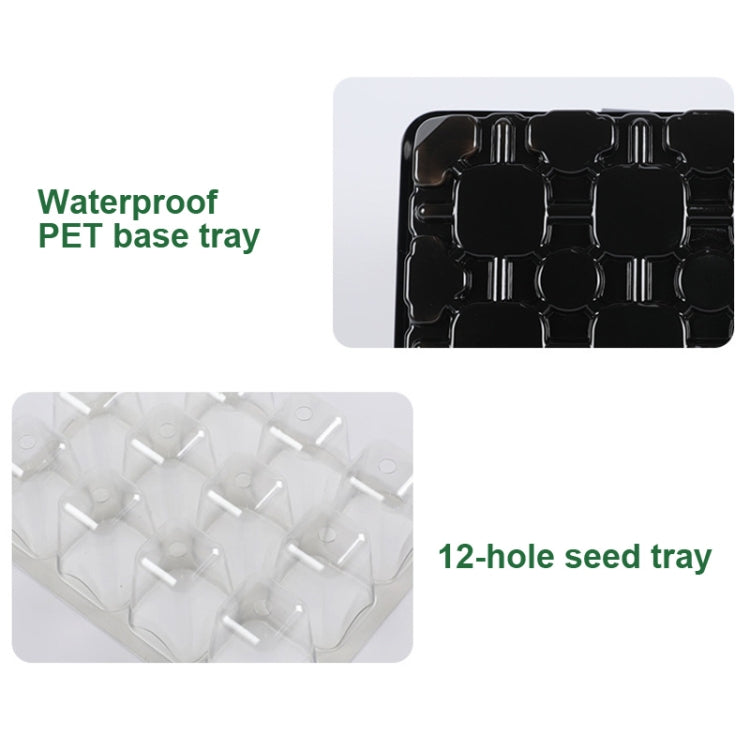 5 Set Pflanzensamen Startertabletts Kit, Anzuchtschale Starter mit Wachstumslicht, Schwarz, Grün