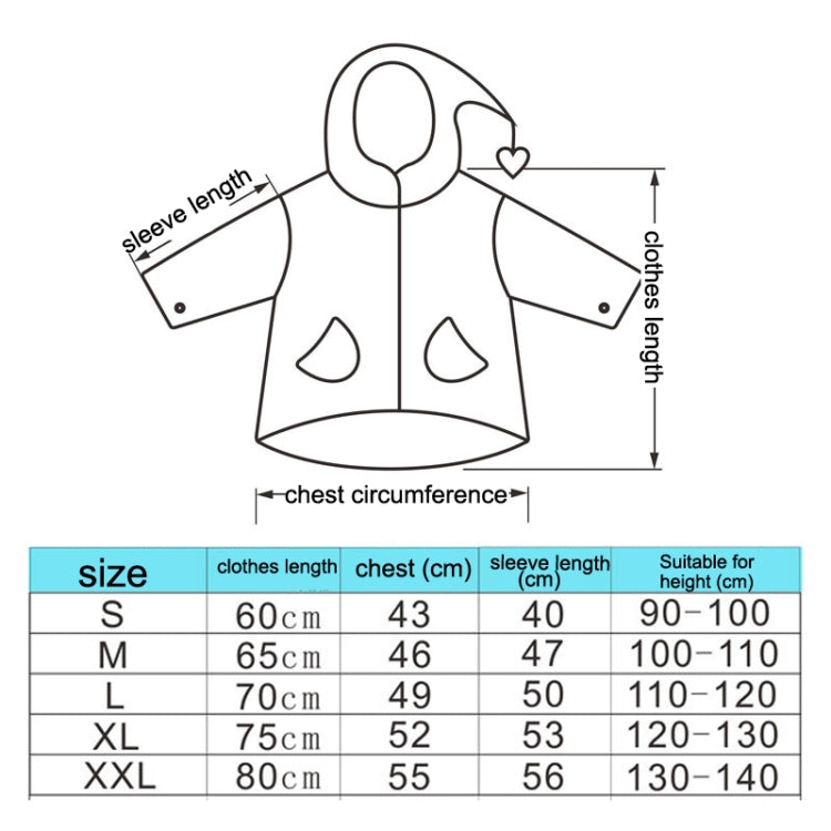 Großer Hutkrempe Cartoon-Aufdruck Kinder-Regenmantel mit Schultaschenplatz, S, M, L, XL, XXL