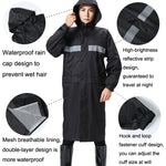 X18 Siamesischer Regenmantel Outdoor-Erwachsenen-Reflektierender Reitmantel, XL, XXL, XXXL, XXXXL
