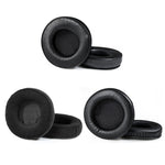 2 Stück Ohrpolster für Audio-Technica AD1000X AD2000X AD900X AD700X, Stil:, Schwarzes Proteinleder, Schwarzes Verdicktes Proteinleder, Schwarzer Flanell, Schwarzes Lammleder, Solider Kopfbügel, Hohlkopfbügel