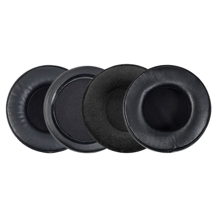 2 Stück Ohrpolster für Audio-Technica AD1000X AD2000X AD900X AD700X, Stil:, Schwarzes Proteinleder, Schwarzes Verdicktes Proteinleder, Schwarzer Flanell, Schwarzes Lammleder, Solider Kopfbügel, Hohlkopfbügel