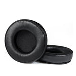 2 Stück Ohrpolster für Audio-Technica AD1000X AD2000X AD900X AD700X, Stil:, Schwarzes Proteinleder, Schwarzes Verdicktes Proteinleder, Schwarzer Flanell, Schwarzes Lammleder, Solider Kopfbügel, Hohlkopfbügel