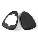 2 Stück Ohrpolster für Audio-Technica AD1000X AD2000X AD900X AD700X, Stil:, Schwarzes Proteinleder, Schwarzes Verdicktes Proteinleder, Schwarzer Flanell, Schwarzes Lammleder, Solider Kopfbügel, Hohlkopfbügel