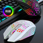 FMOUSE X801 8 Tasten 1600DPI Hohl Leuchtend Gaming Office Maus, Stil: Schwarz Kabellos Wiederaufladbar, Weiß Kabellos Wiederaufladbar, Schwarz Kabelgebunden, Weiß Kabelgebunden