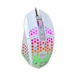 FMOUSE X801 8 Tasten 1600DPI Hohl Leuchtend Gaming Office Maus, Stil: Schwarz Kabellos Wiederaufladbar, Weiß Kabellos Wiederaufladbar, Schwarz Kabelgebunden, Weiß Kabelgebunden