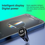 F6 Bluetooth-Headset Mini Unsichtbarer Ohrhörer mit Digitalanzeige, F6 Schwarz, F6 Weiß