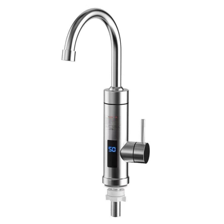 Haushaltsküchenarmatur, elektrisch, mit Warmwasserfunktion, EU-Stecker, Stil:, Edelstahl-Typ, Universalrohr aus Edelstahl