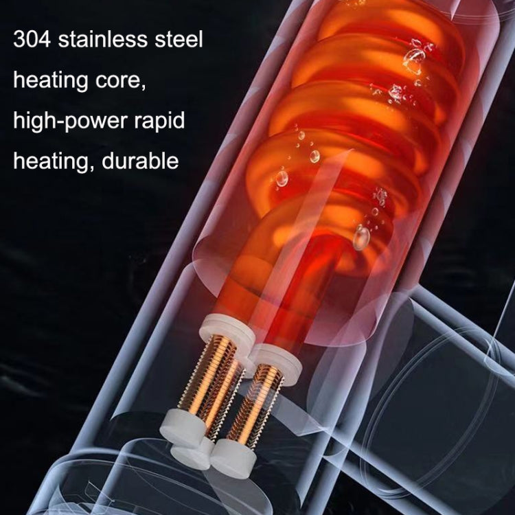 Haushaltsküchenarmatur, elektrisch, mit Warmwasserfunktion, EU-Stecker, Stil:, Edelstahl-Typ, Universalrohr aus Edelstahl