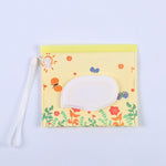 Baby EVA Feuchttücherbeutel Flip, herausnehmbare Papiertuch-Kosmetik-Baumwolltasche, schwarze Sterne, gelber Schmetterling, Kätzchen, schwarzer Schmetterling, Blumen
