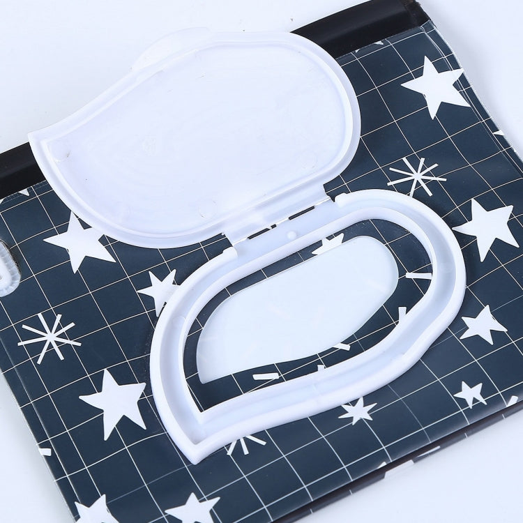 Baby EVA Feuchttücherbeutel Flip, herausnehmbare Papiertuch-Kosmetik-Baumwolltasche, schwarze Sterne, gelber Schmetterling, Kätzchen, schwarzer Schmetterling, Blumen